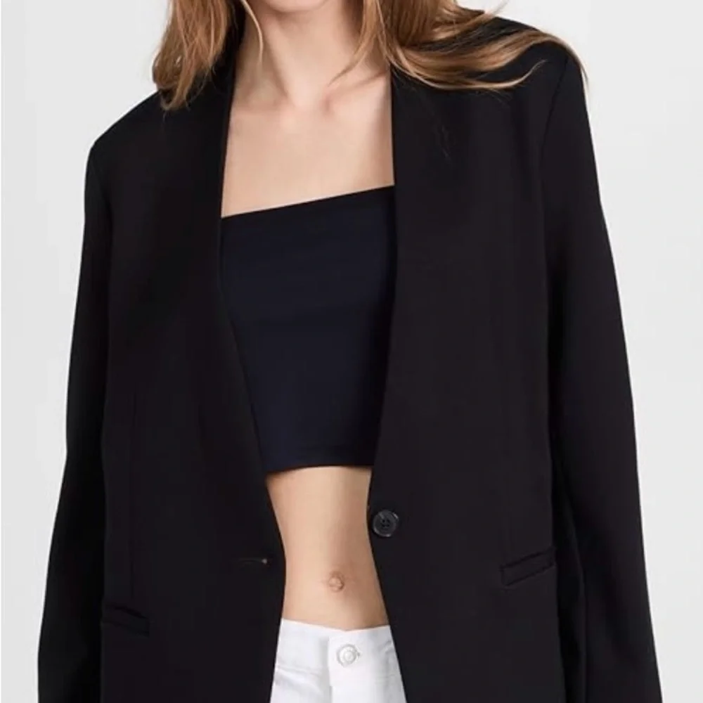 Spanx Women’s Perfect Black Collarless Blazer Size Large - Picture 2 of 11